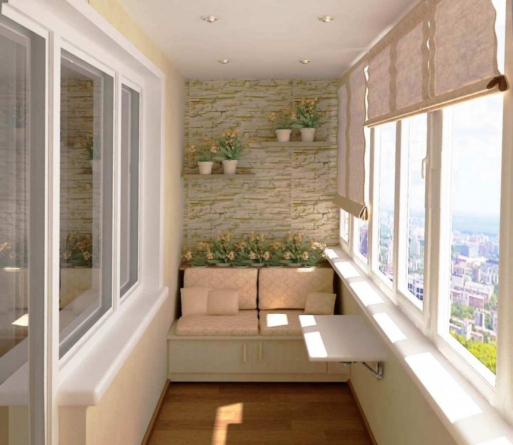 Фото варианта мягкой мебели на балкон
