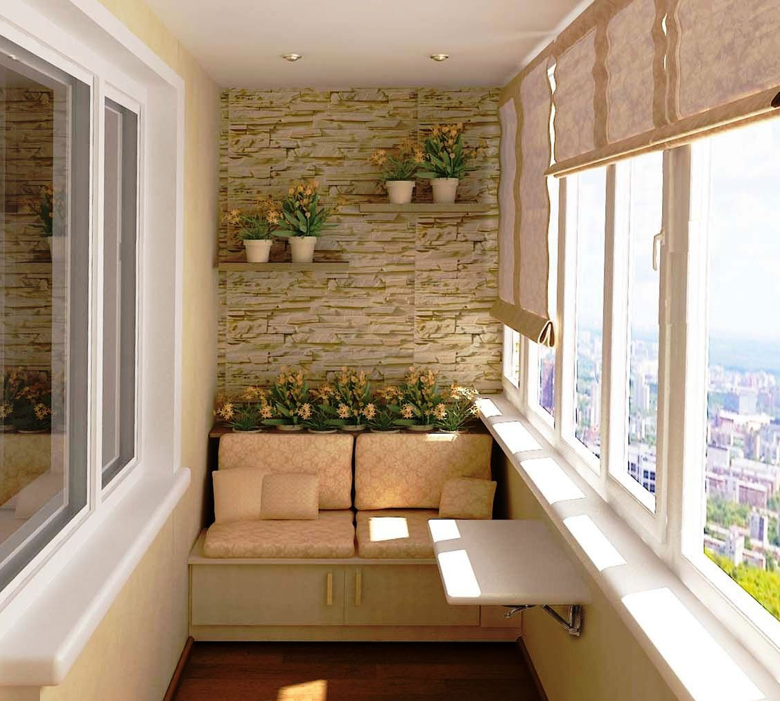 Прекрасный диван на балкон фото